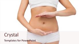  Presentation with disability sports - Presentation theme consisting of concern figure - slim woman wearing sports bra background and a  colored foreground