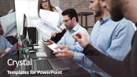  Presentation with performance - Slide deck consisting of concerned about the financial performance background and a dark gray colored foreground