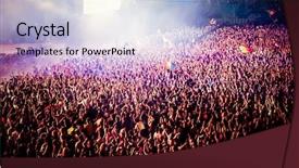  Presentation with festival music - Presentation design featuring concert - summer music festival background and a lemonade colored foreground