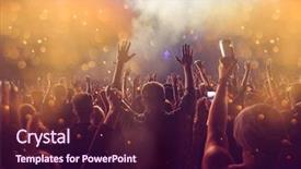  Presentation with festival music - Amazing slide deck having concert at summer music festival backdrop and a wine colored foreground