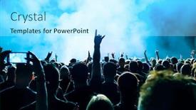  Presentation with audience - Amazing slides having concert audience at rock concert backdrop and a arctic colored foreground