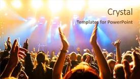  Presentation with concert - Slide deck with concert crowd at rock concert background and a cream colored foreground