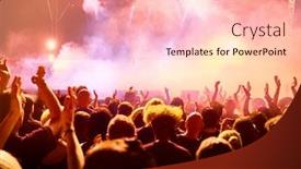  Presentation with concert - Slides with concert-crowd-at-rock-concert background and a lemonade colored foreground