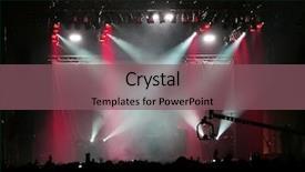  Presentation with concert - Cool new presentation theme with concert crowd - time exposure at a concert backdrop and a violet colored foreground