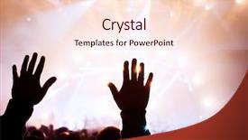  Presentation with luxury lifestyle - Colorful presentation theme enhanced with concert silhouette of man hand backdrop and a lemonade colored foreground