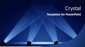  Presentation with spotlight - Slide deck enhanced with concert-stage-with-blue-spotlight background and a navy blue colored foreground