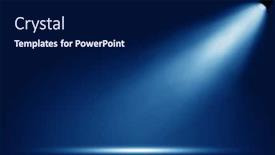  Presentation with spotlight - Amazing slides having concert-stage-with-blue-spotlight backdrop and a navy blue colored foreground