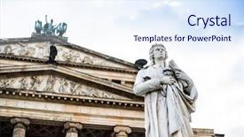  Presentation with tour - Slide deck with concert tour - beautiful squares in berlin background and a  colored foreground