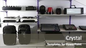  Presentation with tour - Slides having concert tour - music store background and a dark gray colored foreground