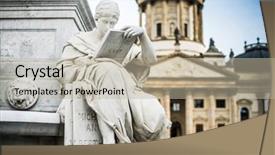  Presentation with square - Audience pleasing slides consisting of concert tour - statue in gendarmenmarkt square berlin backdrop and a  colored foreground