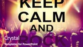  Presentation with keep calm - Beautiful presentation featuring concert with keep calm backdrop and a violet colored foreground