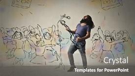  Presentation with concert - PPT theme featuring concert background and a  colored foreground