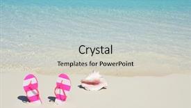  Presentation with bahamas - Theme enhanced with conch on the beach exuma background and a  colored foreground