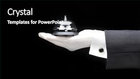  Presentation with bell service - Cool new presentation design with concierge holding a service backdrop and a black colored foreground