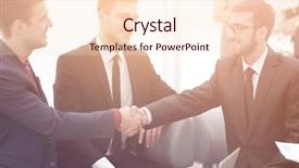  Presentation with members - Audience pleasing presentation consisting of partners concluding deal and shaking backdrop and a lemonade colored foreground