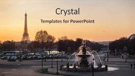  Presentation with eiffel tower paris france - Amazing slide set having concorde square and the eiffel tower at sunset in paris france backdrop and a lemonade colored foreground