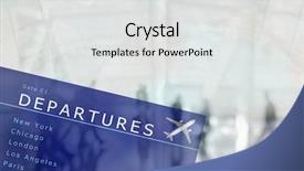  Presentation with departure board - PPT layouts enhanced with concourse - airport departure board superimposed background and a light gray colored foreground