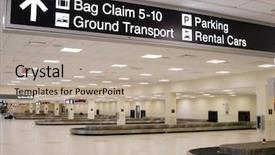  Presentation with airport terminal - Cool new presentation with concourse - direction signs in an airport backdrop and a mint green colored foreground