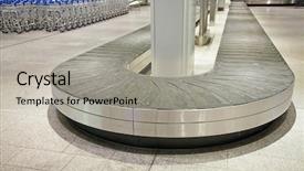  Presentation with belt conveyor aiport - Amazing presentation theme having concourse - empty baggage belt backdrop and a light gray colored foreground