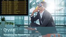  Presentation with scuba diving - Audience pleasing presentation consisting of concourse - funny business man ready backdrop and a ocean colored foreground