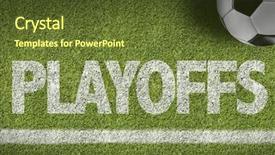  Presentation with soccer field - Cool new presentation with concourse - soccer field with the text backdrop and a tawny brown colored foreground