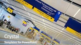  Presentation with terminal - PPT theme featuring concourse - terminal background and a coral colored foreground