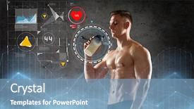  Presentation with protein shake - Colorful PPT theme enhanced with concrete background and diagram backdrop and a teal colored foreground