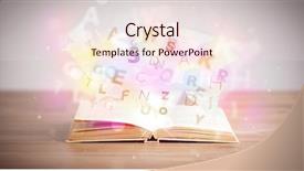  Presentation with open book - Amazing slide set having concrete background colorful education concept backdrop and a lemonade colored foreground