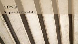  Presentation with bridge concrete - Beautiful presentation theme featuring concrete-beams-under-a-bridge backdrop and a coral colored foreground