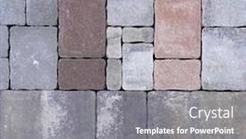  Presentation with concrete pavement - Audience pleasing slide deck consisting of concrete-blocks-for-wall-sidewalk backdrop and a gray colored foreground