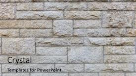  Presentation with brick - Amazing presentation theme having concrete brick wall backdrop and a light gray colored foreground
