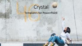  Presentation with plus size fashion model - Presentation theme consisting of concrete city wall plus size background and a light gray colored foreground