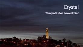  Presentation with art deco - Beautiful slides featuring concrete coit tower and telegraph backdrop and a tawny brown colored foreground