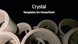  Presentation with concrete construction - Audience pleasing slide set consisting of concrete construction pipes with black backdrop and a black colored foreground