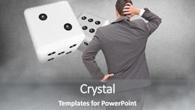  Presentation with pair - Slide deck consisting of concrete cube - back of man looking background and a gray colored foreground