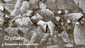  Presentation with ice - Amazing slide deck having concrete cube - texture of ice pieces backdrop and a  colored foreground