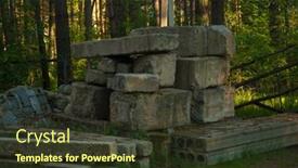  Presentation with concrete waste - Slides enhanced with concrete-debris-pieces-of-cinder background and a tawny brown colored foreground