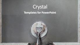  Presentation with final - PPT theme featuring concrete floor final grinding top background and a gray colored foreground