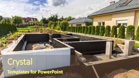  Presentation with house foundation - Cool new presentation with concrete foundation of a new backdrop and a tawny brown colored foreground