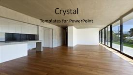  Presentation with concrete - Amazing presentation theme having concrete house with hardwood floor backdrop and a coral colored foreground