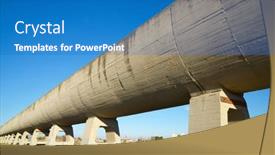  Presentation with canal irrigation - Amazing presentation theme having concrete-irrigation-canal-in-huesca backdrop and a teal colored foreground