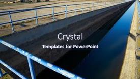  Presentation with canal irrigation - Beautiful presentation featuring concrete-irrigation-canal-in-huesca backdrop and a navy blue colored foreground