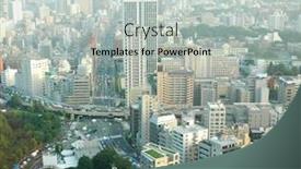  Presentation with jungle - Presentation design with concrete-jungle-of-tokyo background and a light gray colored foreground