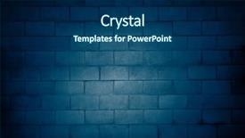  Presentation with concrete block - Presentation theme enhanced with concrete masonry - closeup of blue block wall background and a navy blue colored foreground