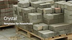  Presentation with street art bricks - Cool new presentation theme with concrete masonry unit - bricks backdrop and a tawny brown colored foreground