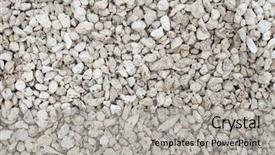  Presentation with stones - PPT theme with concrete masonry unit - small crushed stones road metal background and a light gray colored foreground