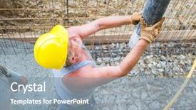  Presentation with concrete - Amazing presentation theme having concrete mix at home foundation backdrop and a light blue colored foreground