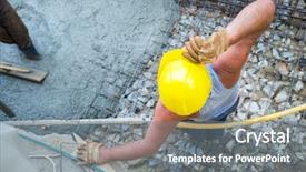  Presentation with concrete - Presentation consisting of concrete mix at home foundation background and a gray colored foreground