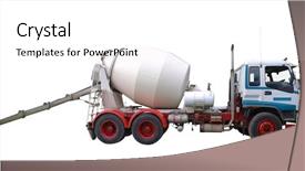  Presentation with mixer truck - Amazing presentation having concrete mixer truck isolated backdrop and a white colored foreground