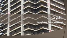  Presentation with building construction water supply - Amazing presentation theme having concrete mould - crane and building construction site backdrop and a gray colored foreground